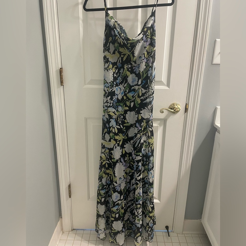 Abercrombie & Fitch Floral Maxi Dress - Black, White, Green